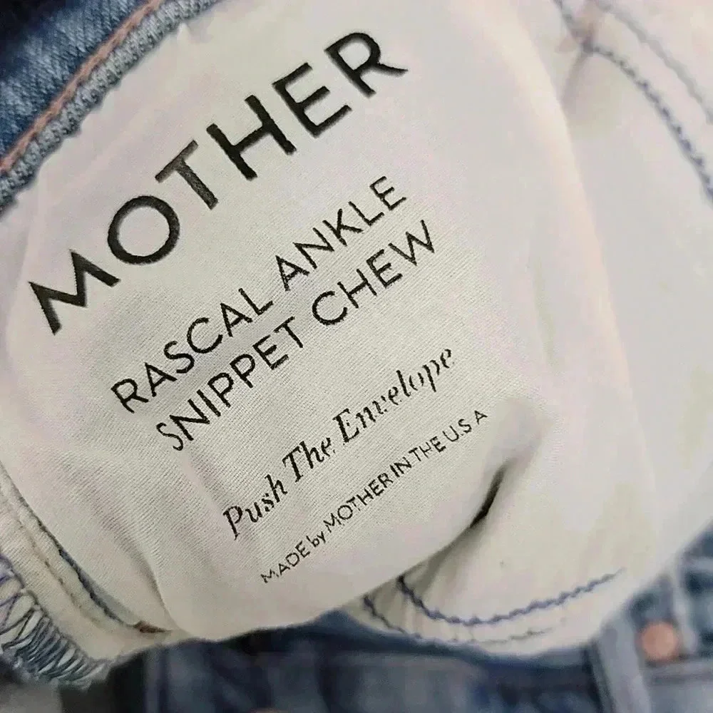 Mother Rascal Ankle Snippet Chew push the envelope Jeans 29
